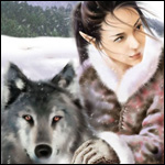 Волки Эльфийка и волк аватар