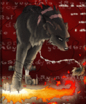 Волки Волк на фоне магических заклинаний аватар