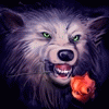 Волки Волк с розой аватар