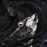 Волки Волк воет на луну ночью аватар