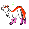 Волки Танцующий разноцветный волк аватар