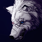Волки Белый волк рычит аватар