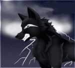 Волки Волк в отблесках молний аватар