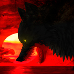 Волки Волк на фоне заката аватар