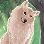 Волки Белый волк в лесу, художник tigresadaina аватар