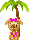 Собачка под пальмой