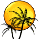 Солнышко, солнце Пальмы на фоне солнца аватар