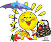 Солнышко, солнце Солнышко с сумочкой и зонтиком аватар