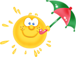 Солнышко, солнце Солнышко с зонтиком аватар