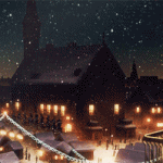 Город Снег опускается на город аватар