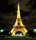 Город Эйфелева башня на фоне ночного неба аватар