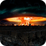 Ядерный взрыв над разрушенным городом