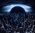 Город Луна поднимается над умершим городом аватар