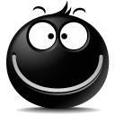 Улыбка Черный смайл улыбается аватар