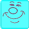 Улыбка Квадратный смайл улыбается и глаза его светятся аватар