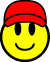 Улыбка Смайл в красной кепке улыбается аватар