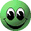 Улыбка Зеленый смайлик искренне улыбнулся аватар