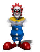 Цирк Клоун в красных ботинках и синем костюме аватар