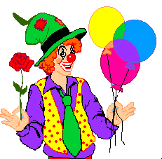 Цирк Клоун с цветком и шариками аватар