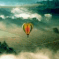 Воздушные шарики Воздушный шар, полёт сквозь туман аватар