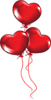 Воздушные шарики Три красных шарика аватар