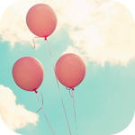 Воздушные шарики Три красных воздушных шара в небе аватар