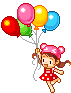 Воздушные шарики Девочка с шарами машет рукой аватар