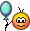 Воздушные шарики Маленький смайлик с голубым воздушным шариком аватар