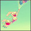 Воздушные шарики Зайци летят на шариках аватар