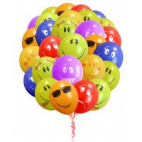 Воздушные шарики Смайлы разноцветные шары аватар