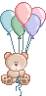 Воздушные шарики Мишка, летящий на шариках аватар