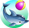Дельфины Дельфин с мячом аватар
