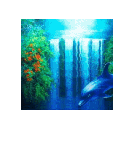 Дельфины Дельфин на фоне водопада аватар
