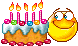День рождения Смайлик с тортом аватар