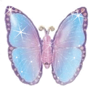 День рождения Розово-голубая бабочка надувная аватар