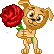 День рождения Собачка с цветком аватар