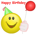 День рождения С днем рожденья! Cмайлик с шариком аватар