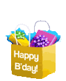 День рождения С днем рожденья! Подарки в пакете аватар