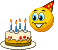 День рождения Смайлик тушит свечи аватар