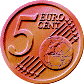 Деньги, золото 5 евро - монета аватар