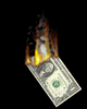 Деньги, золото Доллар горит аватар