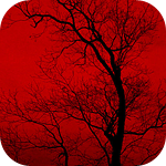 Деревья Черное дерево на красном фоне аватар