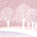 Деревья Деревья под снегом в розовом цвете аватар