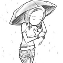 Дети Грустная девочка под зонтиком аватар