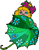 Дети Девочка с зеленым зонтиком аватар