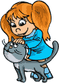 Дети Девочка с котом аватар