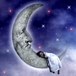 Дети Девочка спит на луне аватар