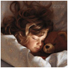 Дети Девочка спит с медведем аватар