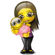 Дети Девушка с маленьким ребенком аватар