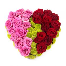 Валентинки Сердце из трех видов роз аватар